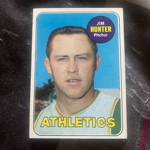 Jim Hunter pitcher card perfect condition